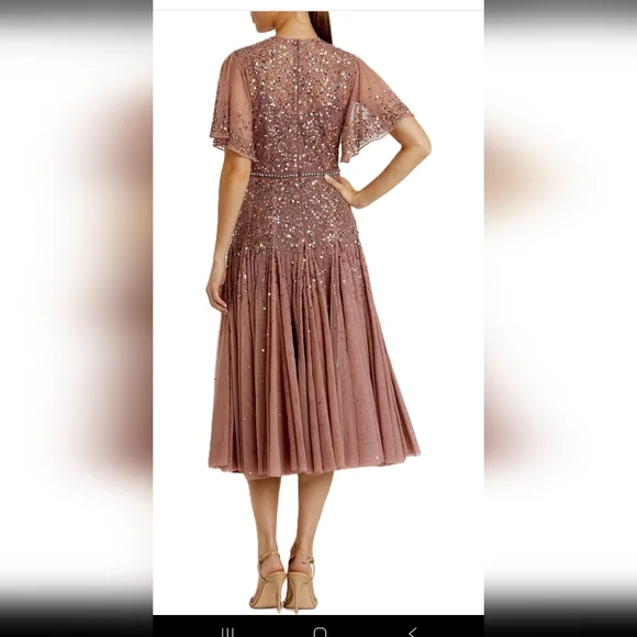 Beautiful *New W/tags* Mac Duggal Rose Sequin Dress - Picture 11 of 16